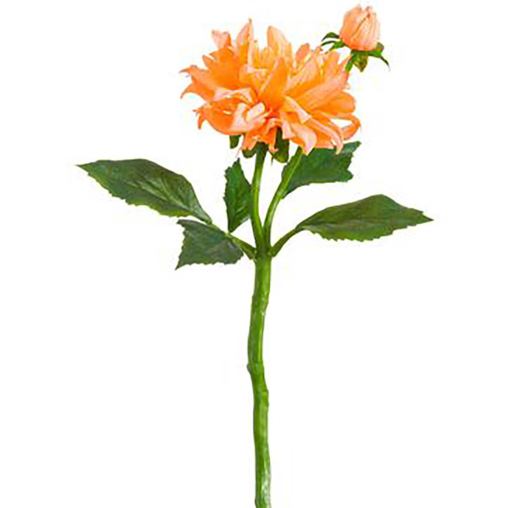 Dahlia Spray 13.5in Coral