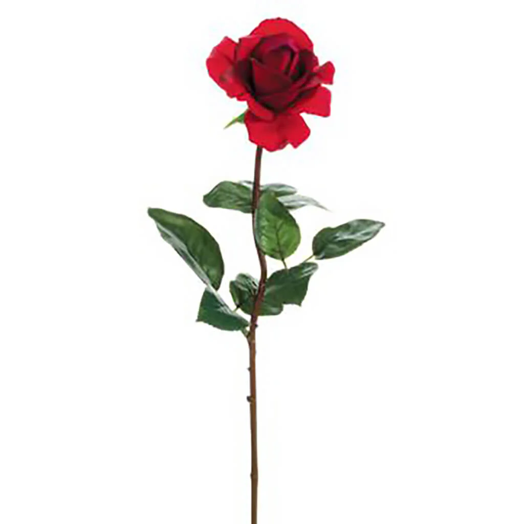 Real Touch Caroline Rose Spray 27in Red