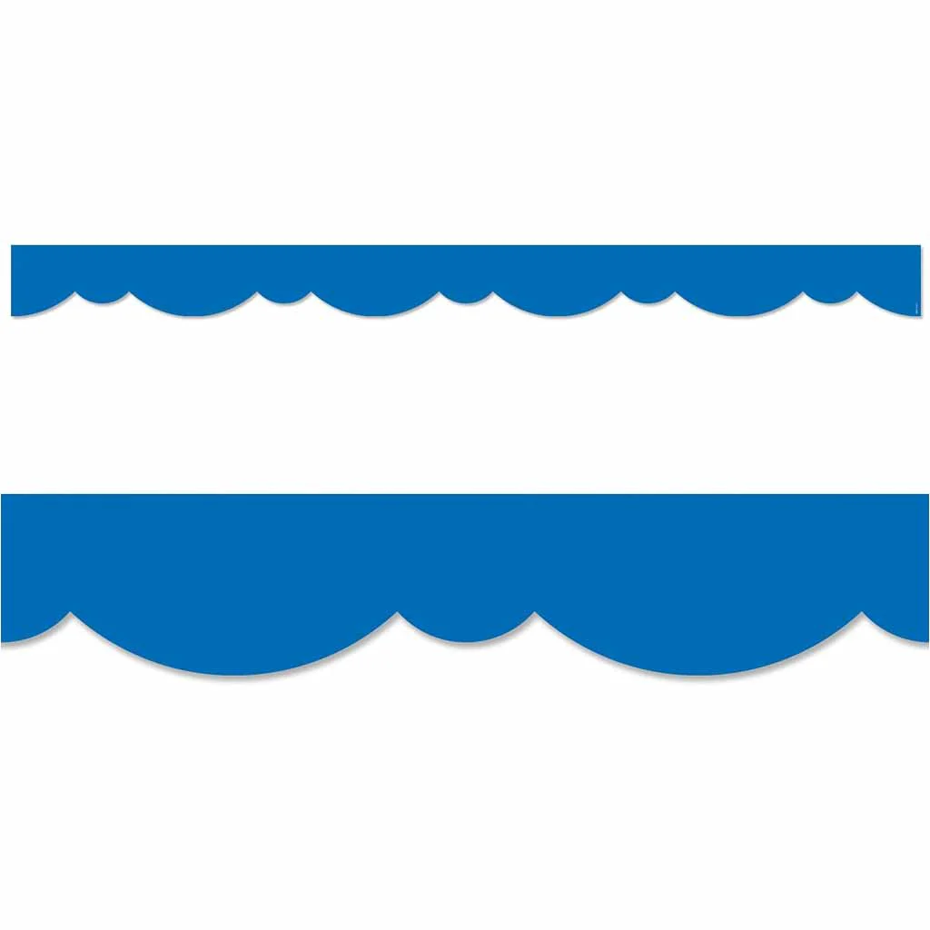 Royal Blue Stylish Scallops Border EZ Border