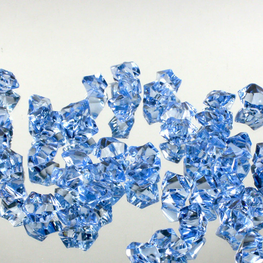 Acrylic Crystal Ice Rocks Light Blue