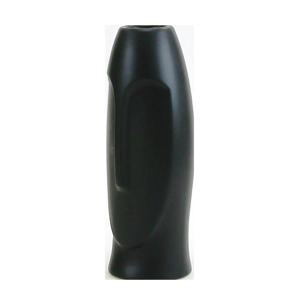 Large Black Moai Vase 12in
