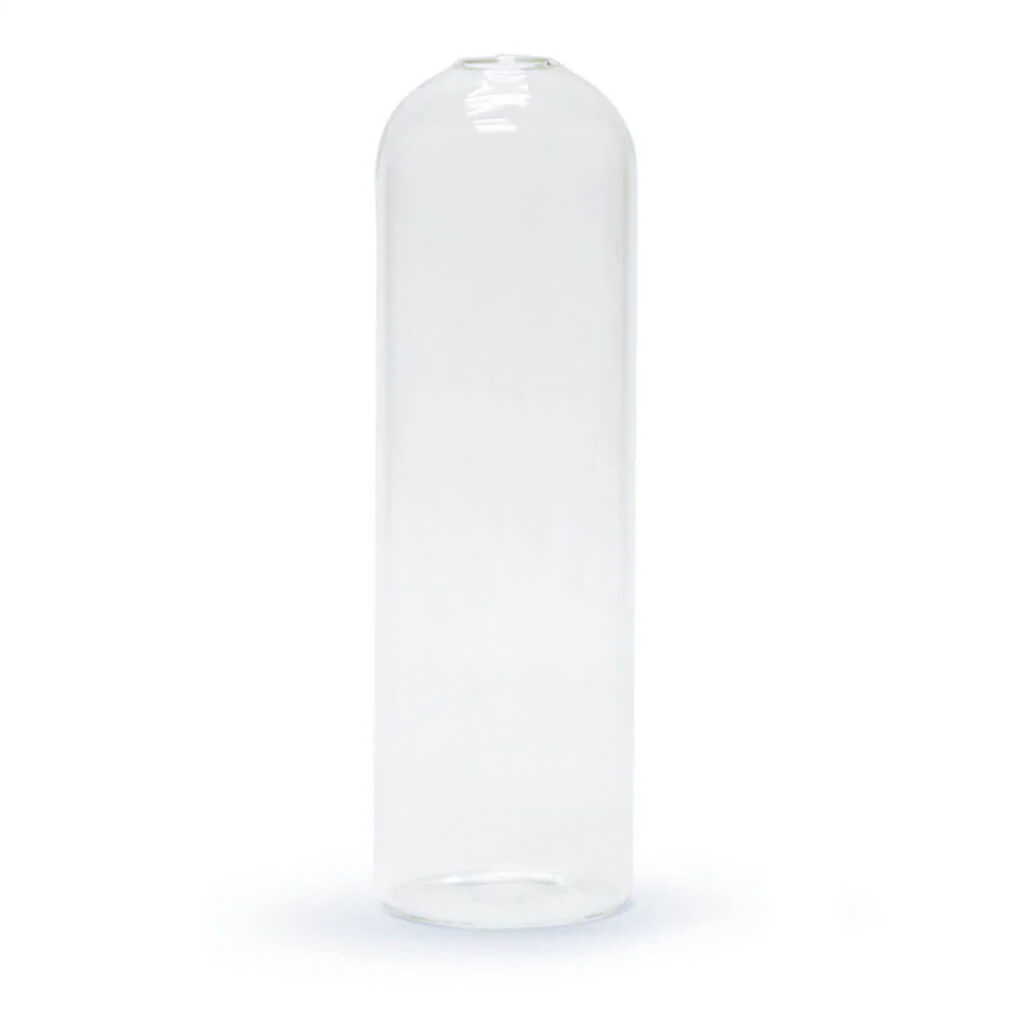 Small Cylinder Domed Top Bud Vase 7.75in