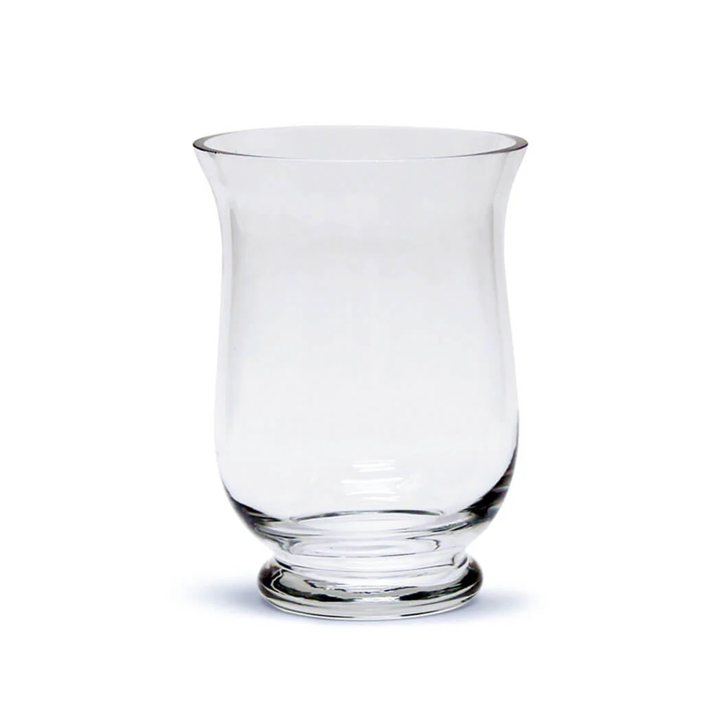 Small Hurricane Glass Vase 8in