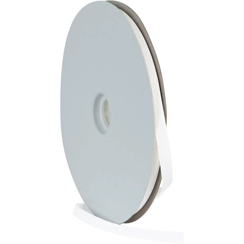 Grosgrain Craft Ribbon White, 7/8in