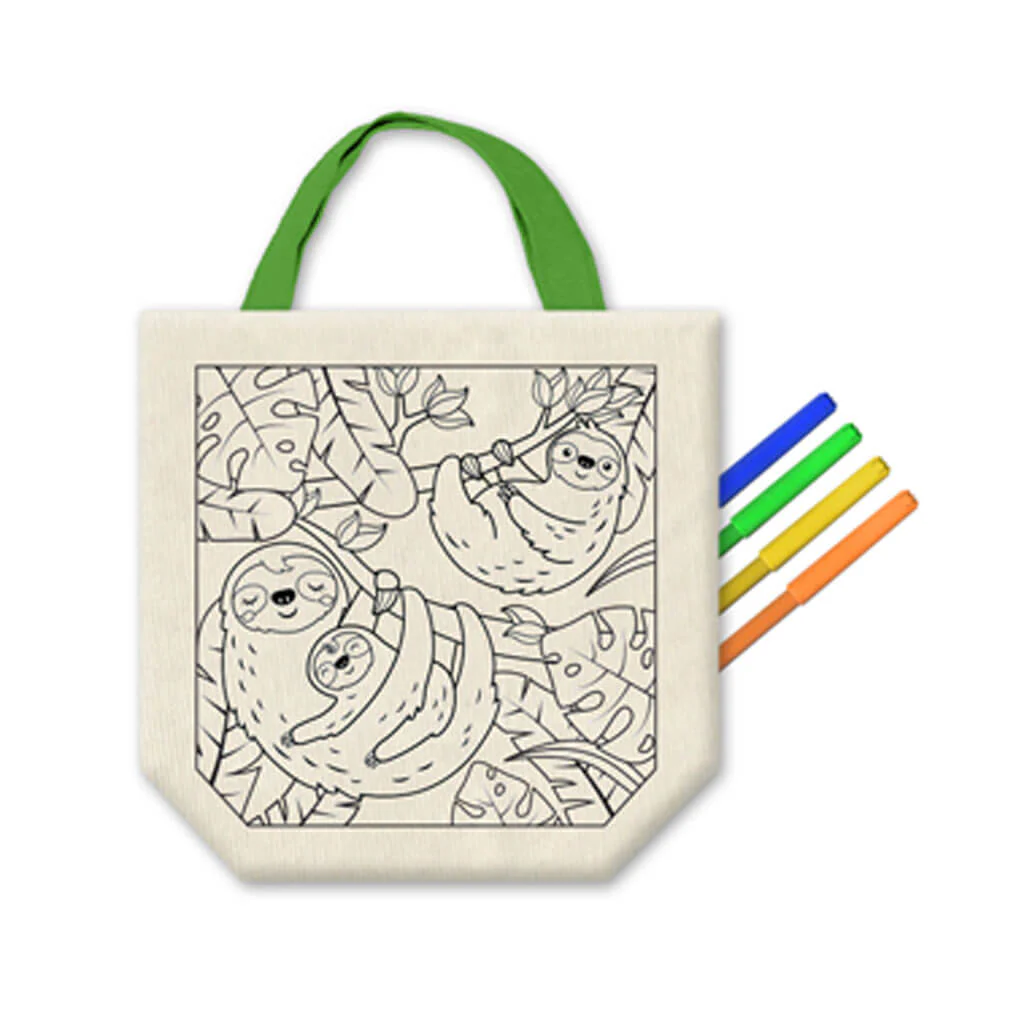 Krafty Kids Kits: Canvas DIY Goody Bags with 4 Markers - Image 2