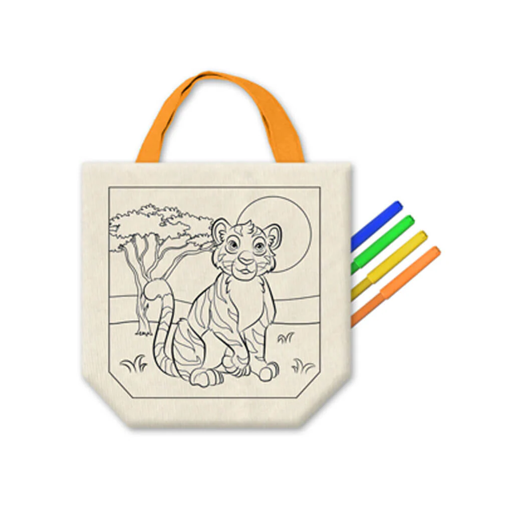 Krafty Kids Kits: Canvas DIY Goody Bags with 4 Markers - Image 3