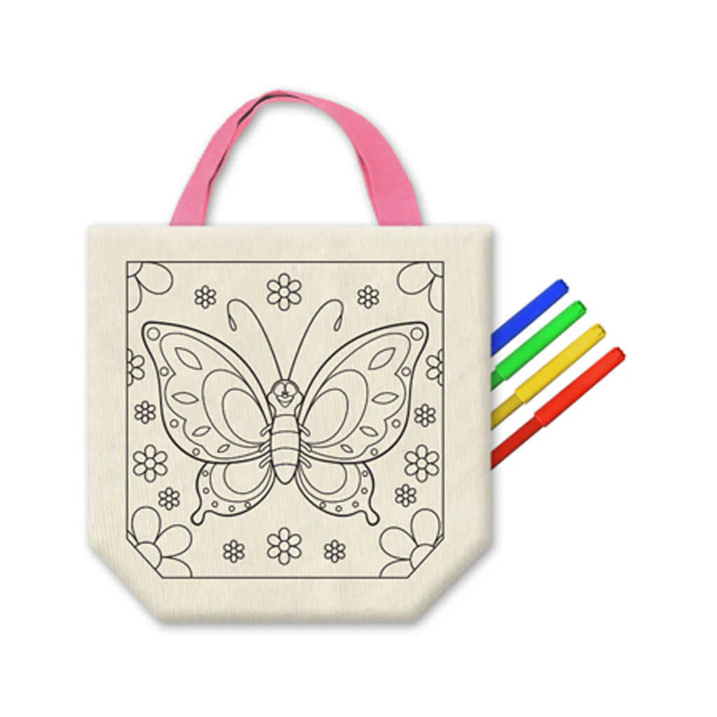 Krafty Kids Kits: Canvas DIY Goody Bags with 4 Markers - Image 2