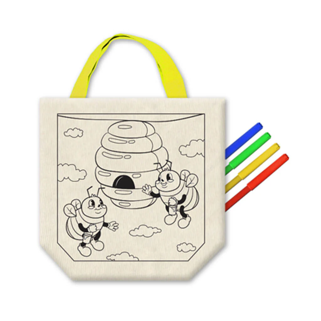 Krafty Kids Kits: Canvas DIY Goody Bags with 4 Markers - Image 4