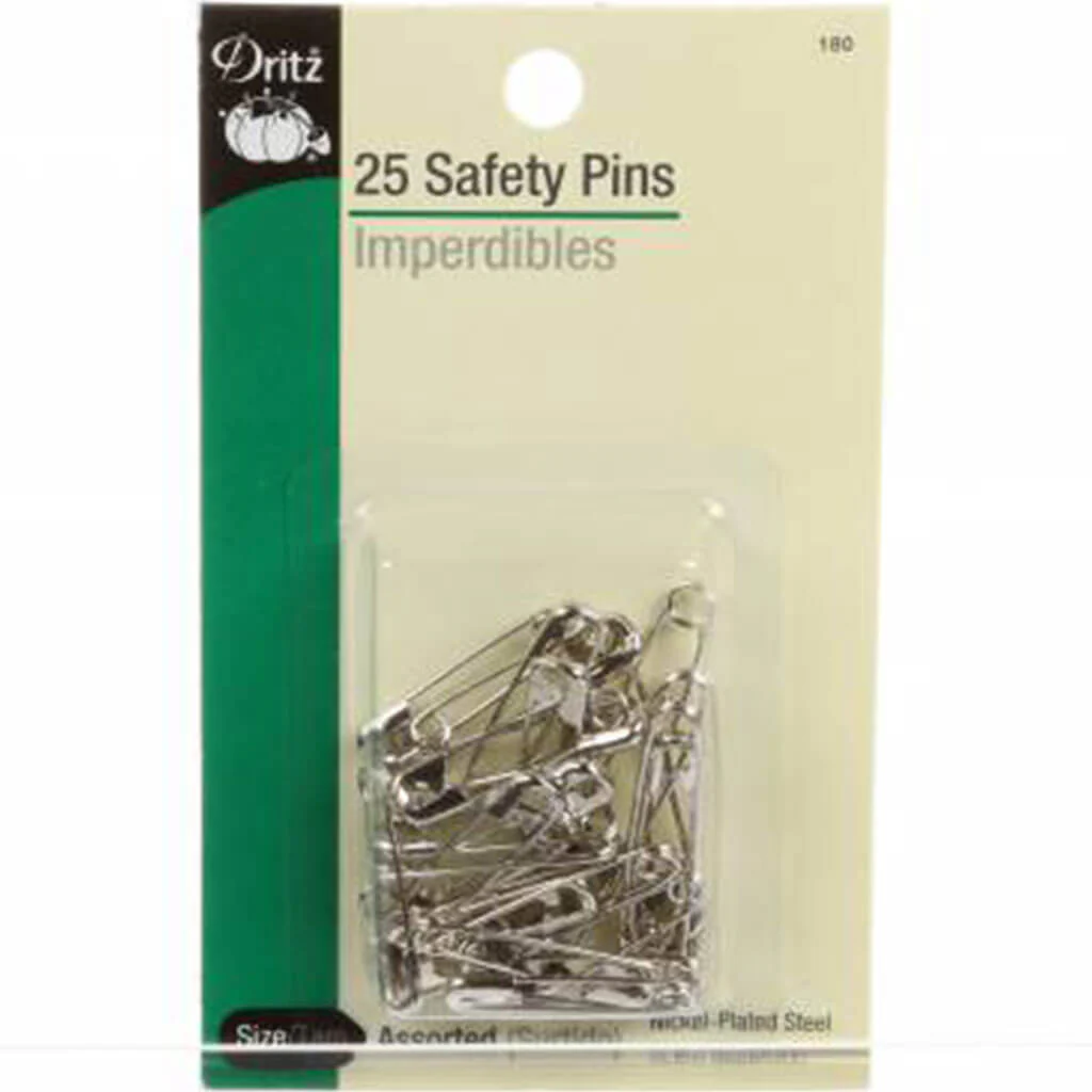 Dritz Safety Pins 25ct, Sizes 1 & 2