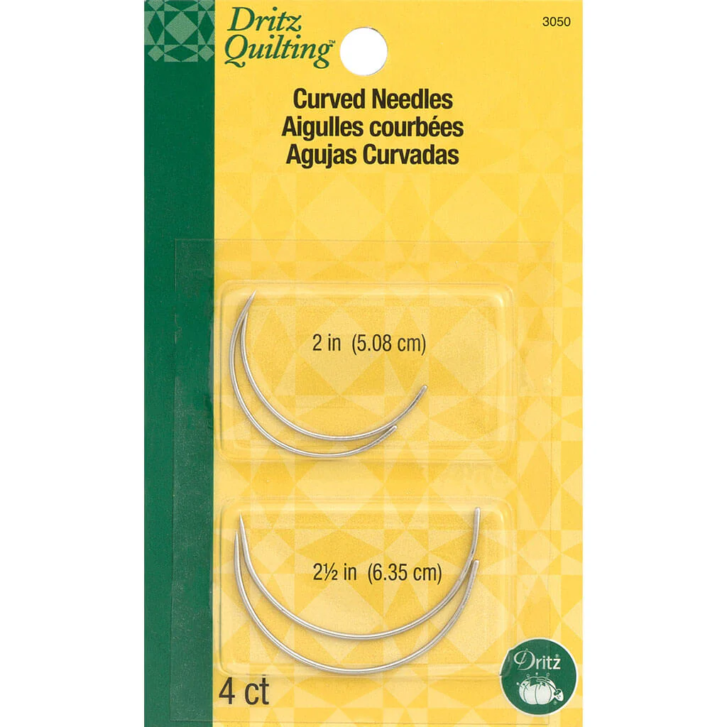 Dritz Quilting Curved Needles Size 2in & 2.5in, 4ct