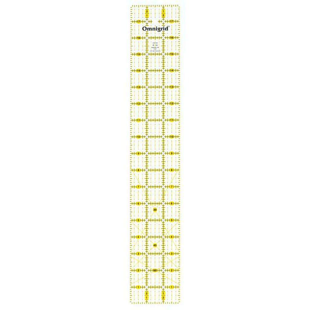 Omnigrid Ruler with Angles 3in x 18in