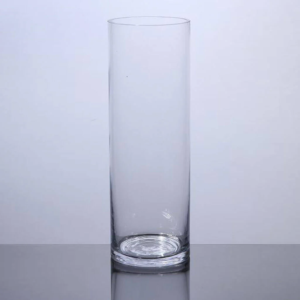 Cylinder Glass Vase 4in x 10in