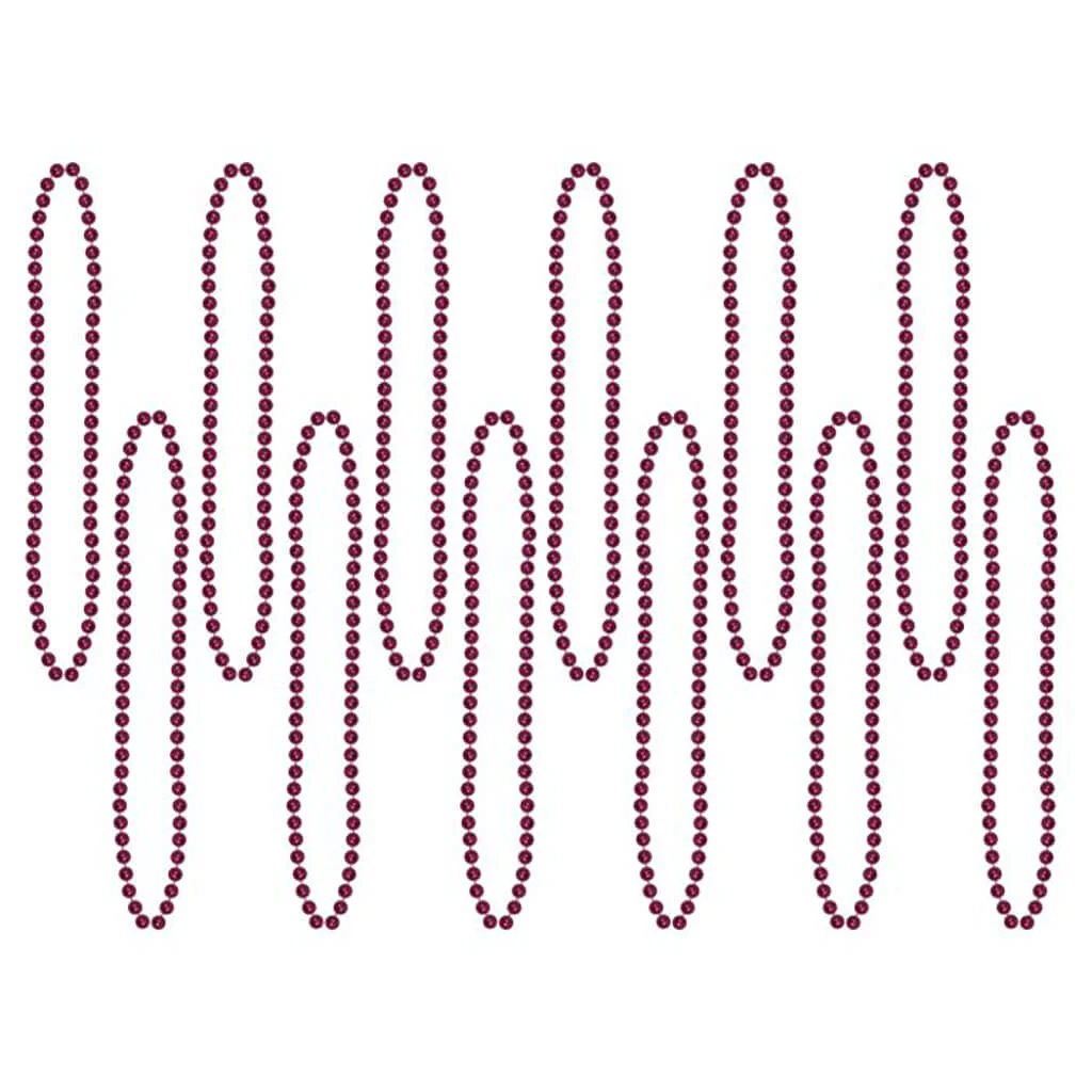 Party Beads Small Round, Maroon