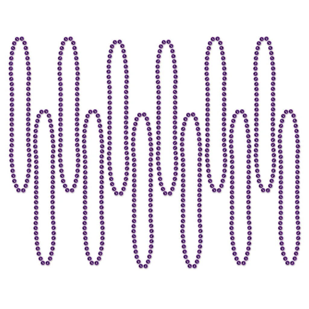 Party Beads Small Round, Purple