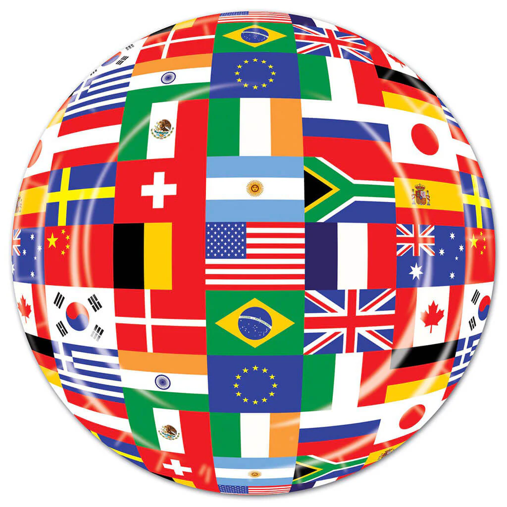 International Flag Plates, 7in