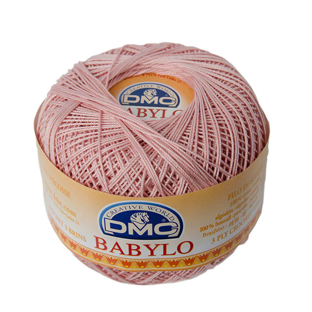 Babylo 10 Crochet Thread Balls 50G, Very Light Shell Pink