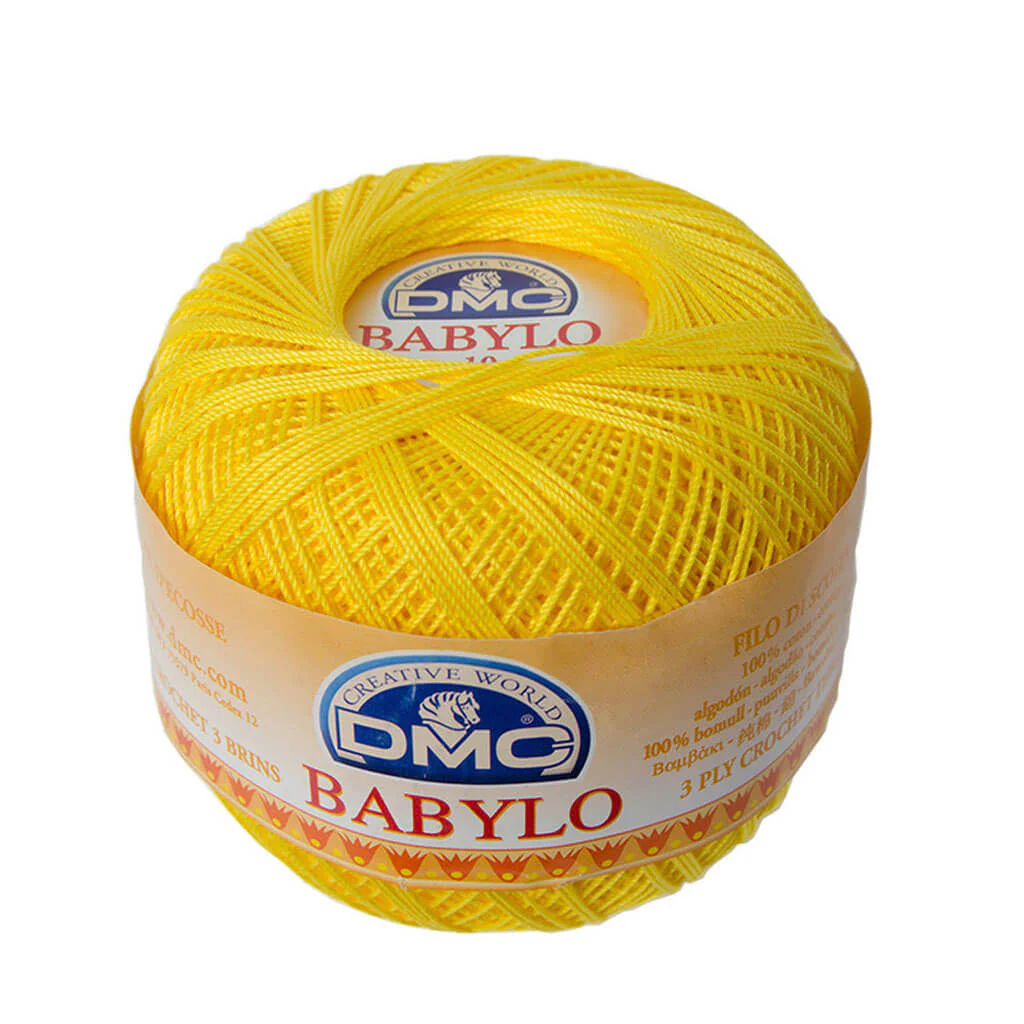 Babylo 10 Crochet Thread Balls 50G, Bright Canary