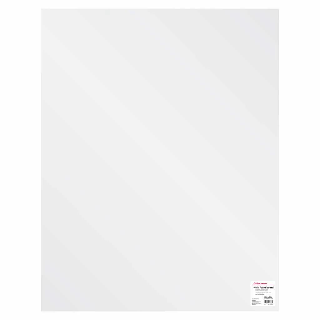 Quickstik Foam Boards, 20in x 30in White High-Tack