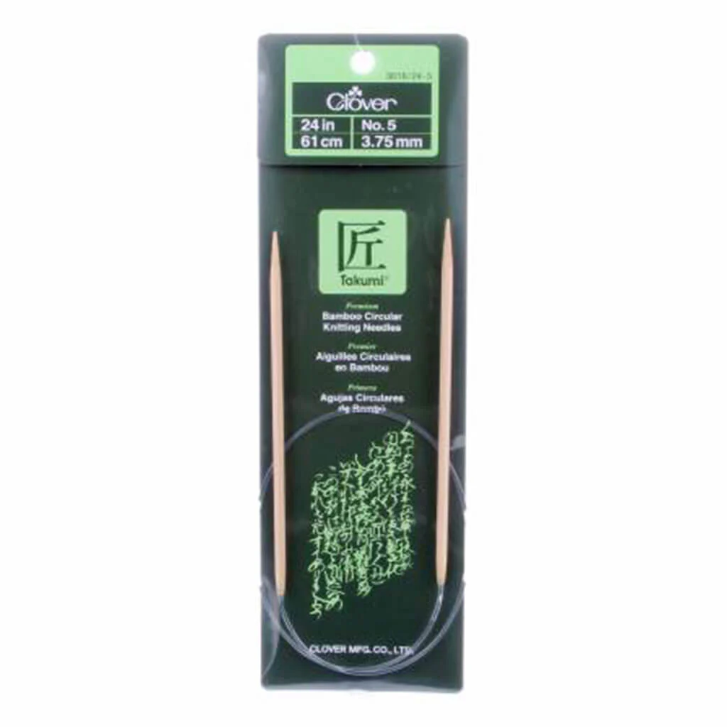 Takumi Bamboo Circular Knitting Needles 24IN SIZE 5