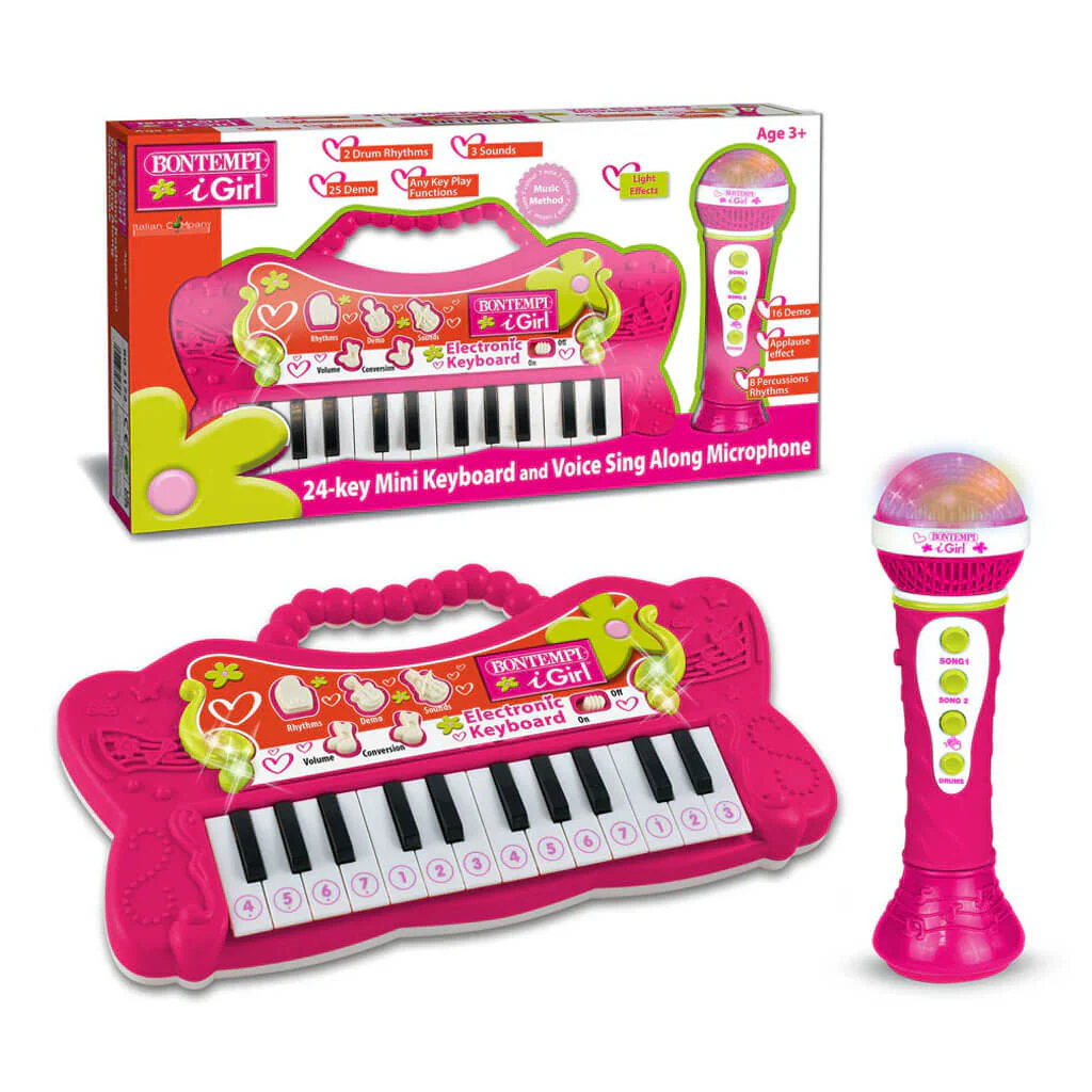 Bontempi Mini Keyboard and Karaoke Microphone Set