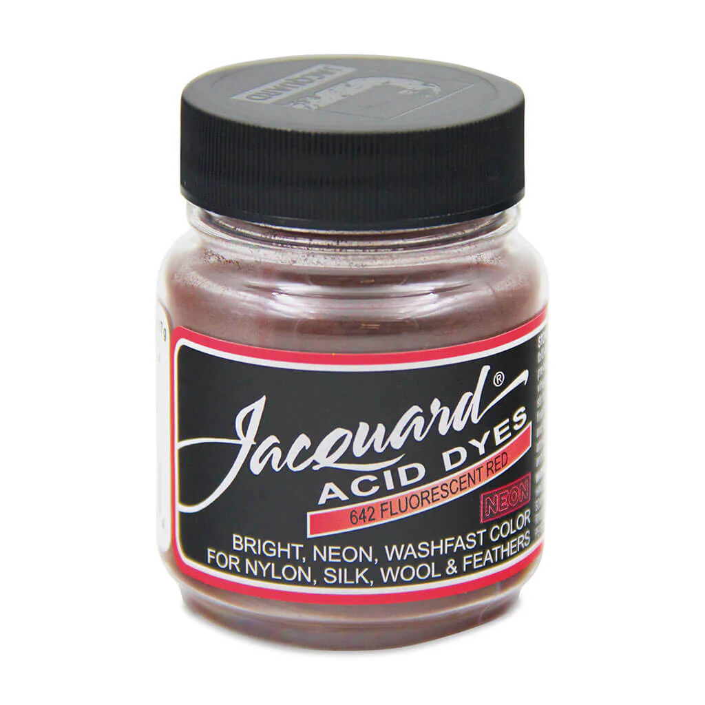 Jacquard Acid Dye Flourescent Red, 0.5oz
