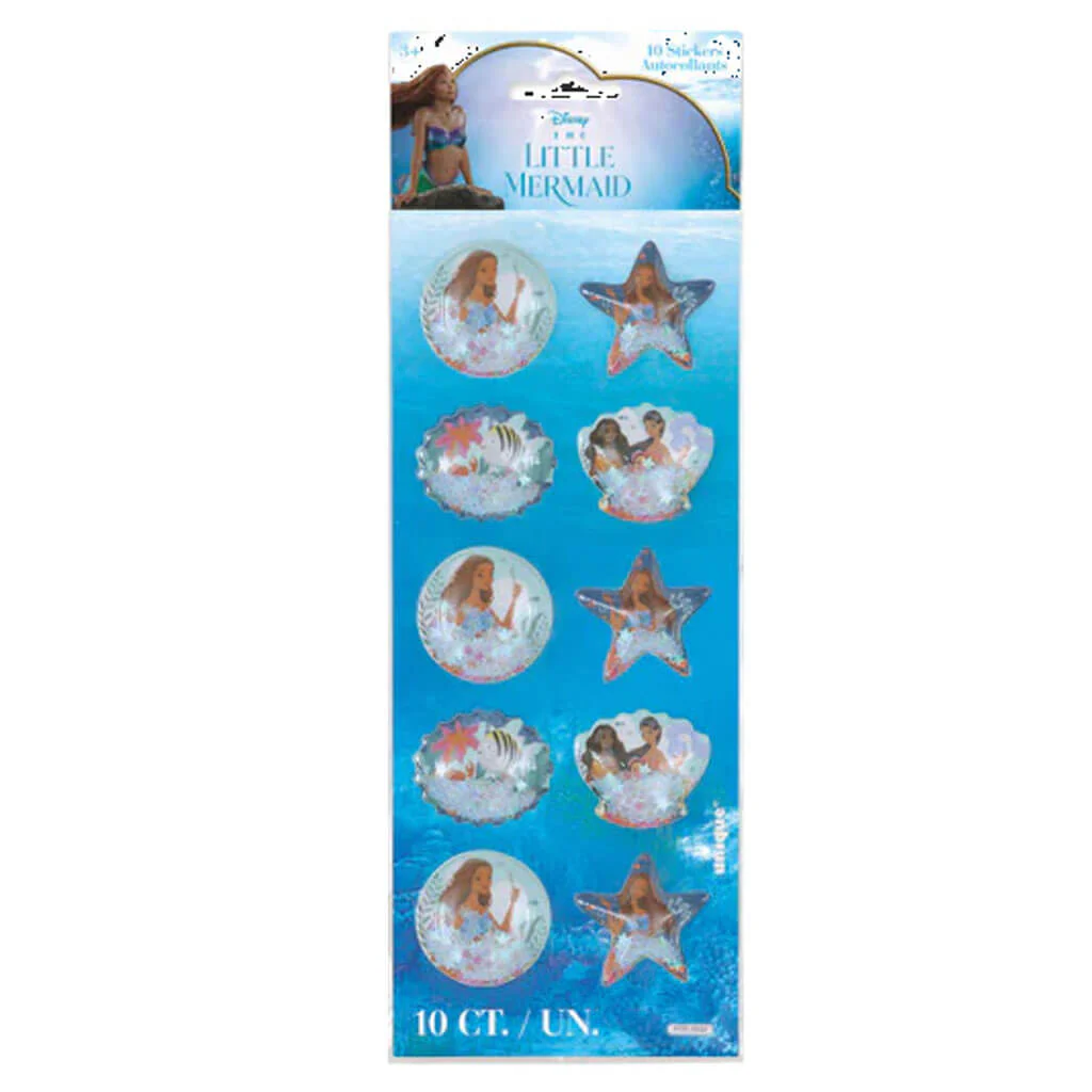 Little Mermaid Sequin Filled Shaker Sticker
