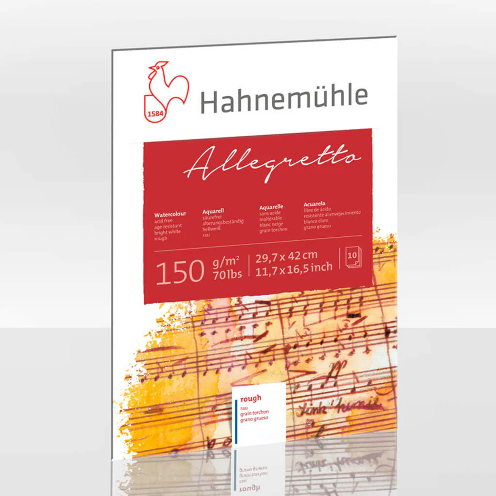 Hahnemuhle Watercolor Pad "Allegretto" Fine Rough 150gsm, DIN A3