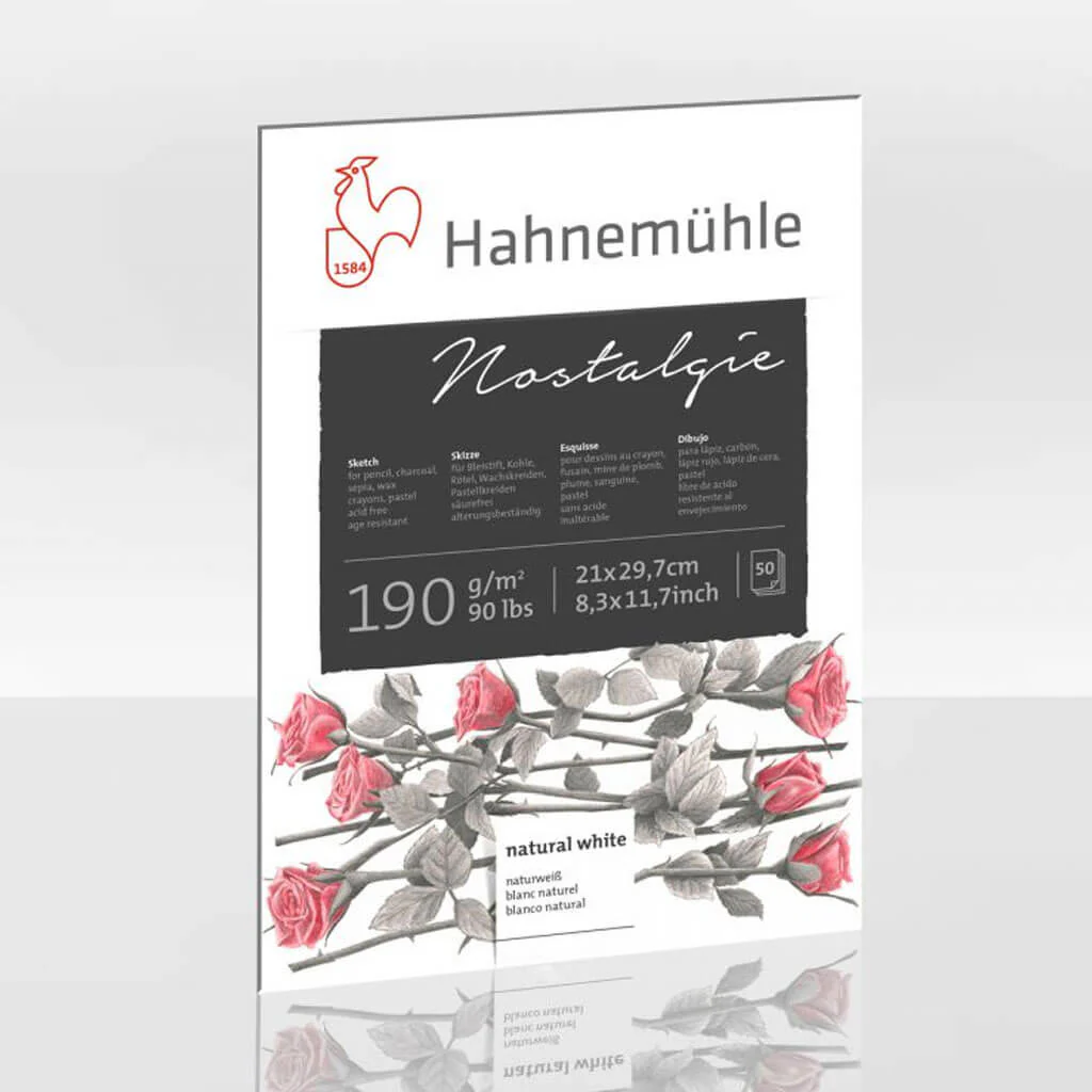 Hahnemuhle SketchPad "Nostalgie" 190gsm, DIN A4 21cm x 29.7cm, 50 Sheets