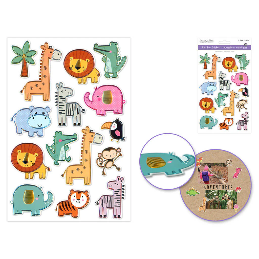 Paper Craft Sticker: 5.5in x 8.3in 3D Pop-Up Foil
