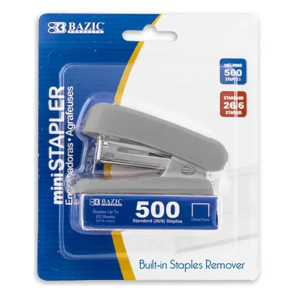 Mini Standard (26/6) Stapler Pastel Color with 500ct. Staples - Image 2