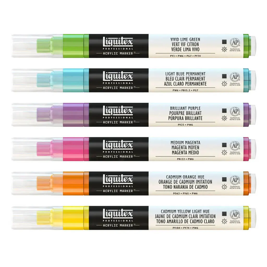 Paint Marker Sets,6-Color Vibrants 4mm Set