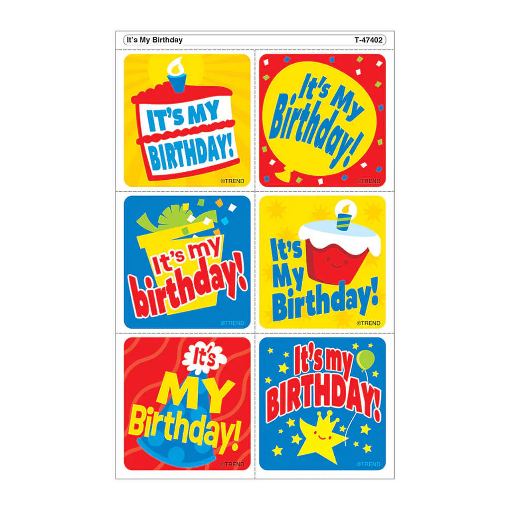 It's My Birthday Tear & Share Stickers
