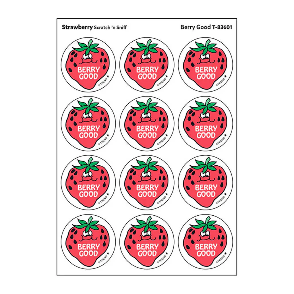 Berry Good/Strawberry scent Retro Stinky Stickers