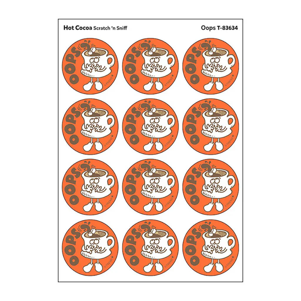 Oops / Hot Cocoa scent Retro Stinky Stickers
