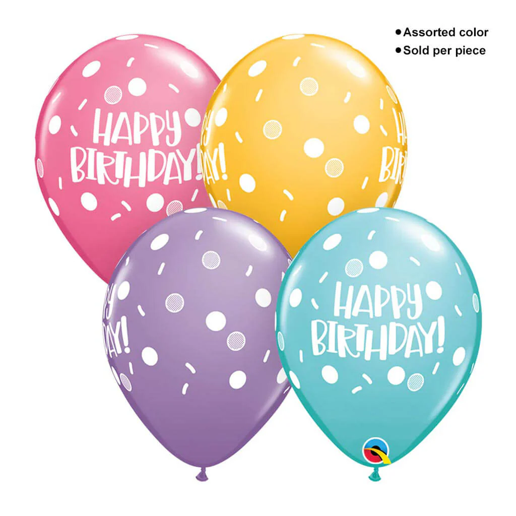 Birthday Dots & Sprinkles Latex Balloon, 11in