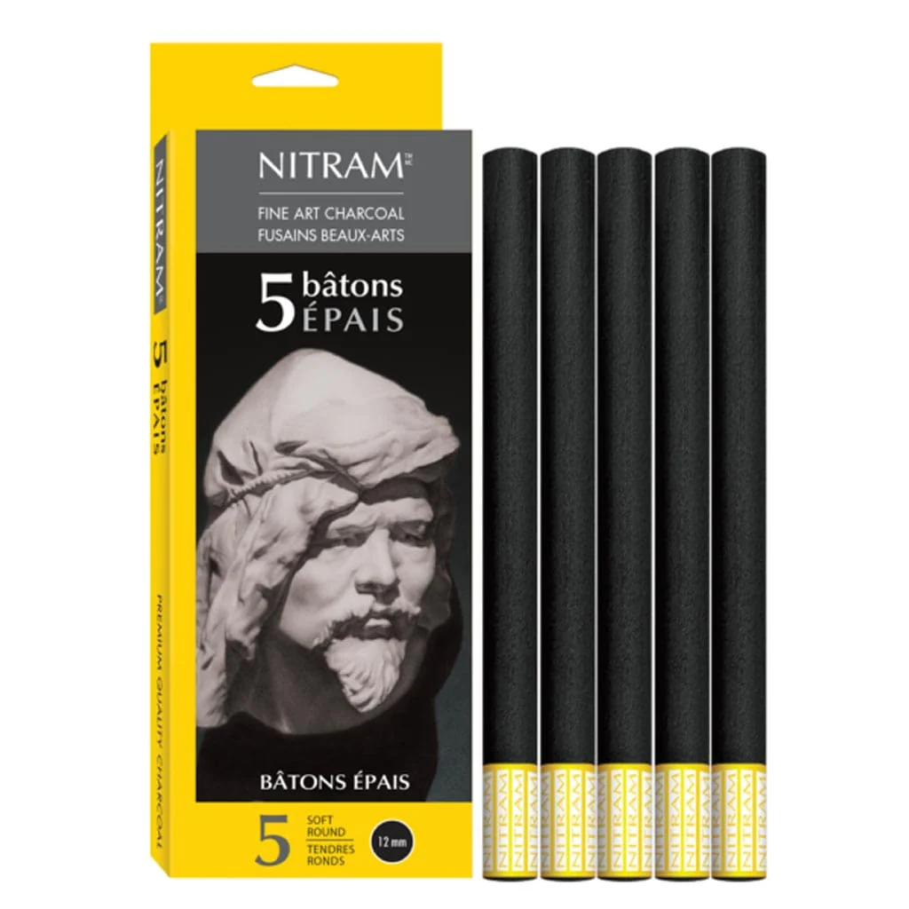 Nitram Art Beaux Arts Fusains Extra Soft Charcoal - Image 3