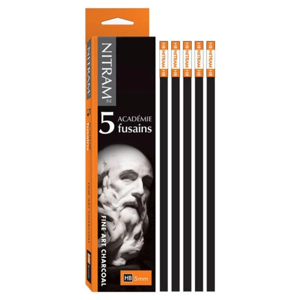Nitram Acadamie Fusains Charcoal, 5mm - Image 3