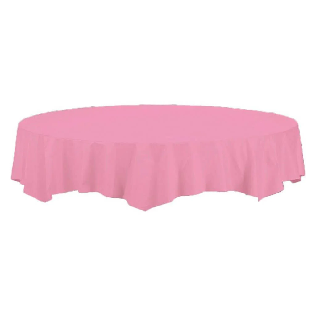 Candy Pink Round Tablecover, 82in