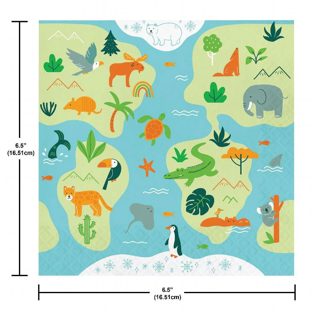 World Adventure Lunch Napkin 2ply, 16ct