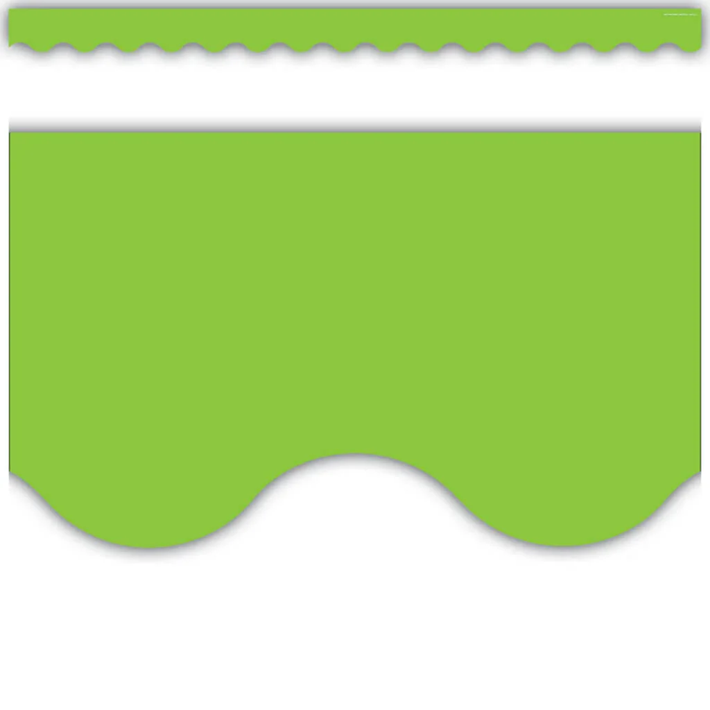 Lime Scalloped Border Trim
