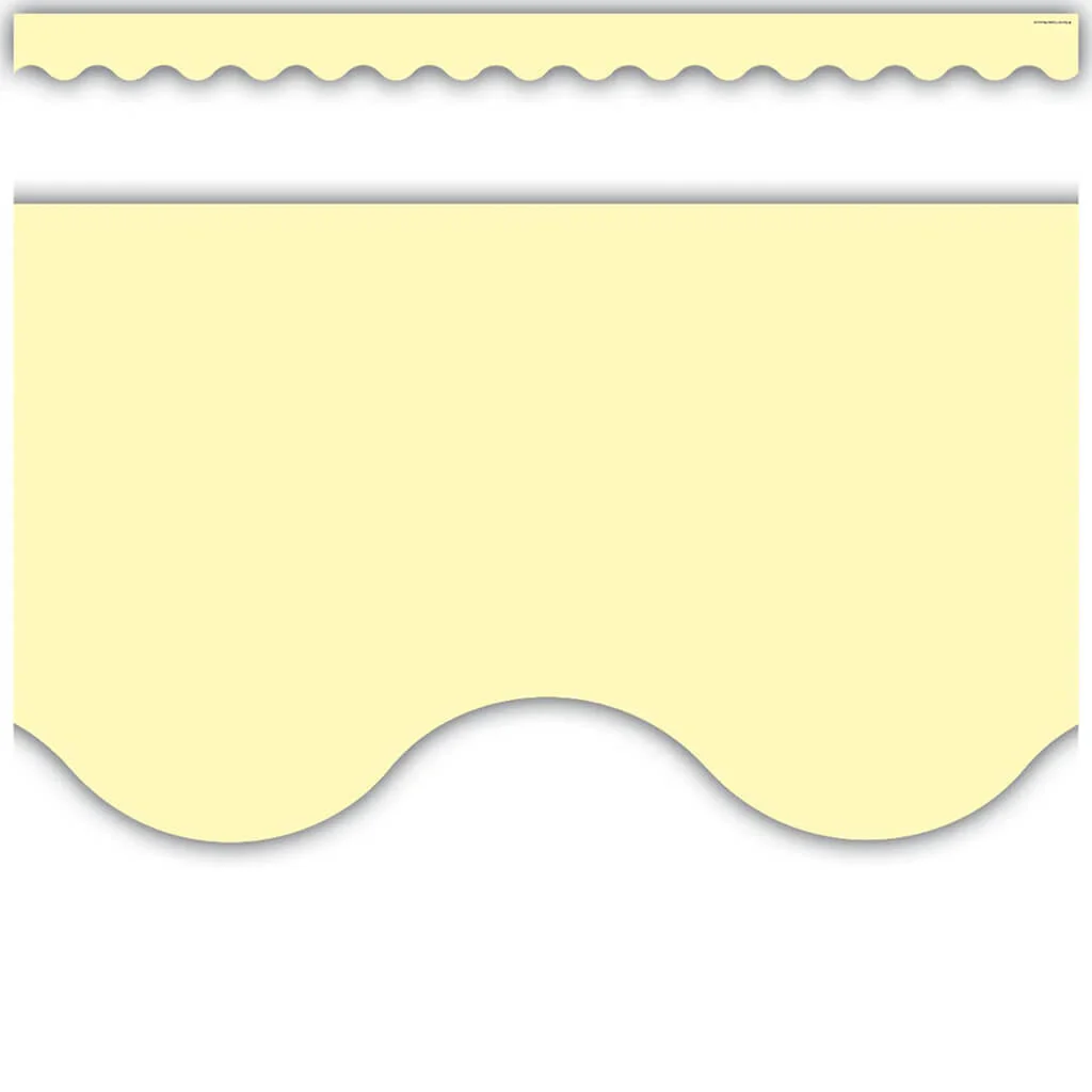Pastel Yellow Scalloped Border Trim