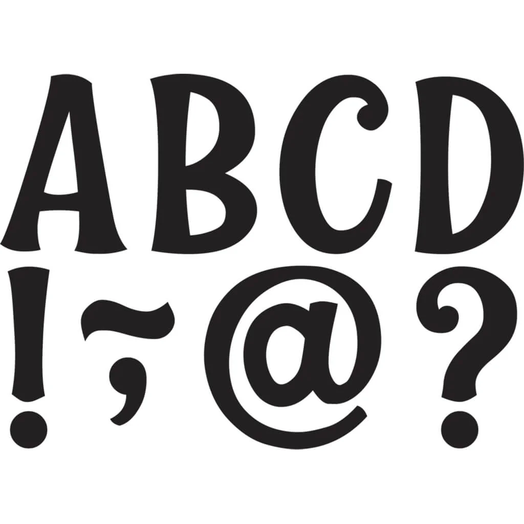 Black Wild Whimsy 3in Magnetic Letters