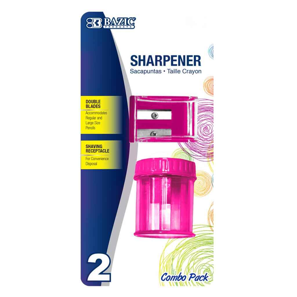 Dual Blades Square Sharpener with Receptacle + Round Receptacle Sharpener - Image 3