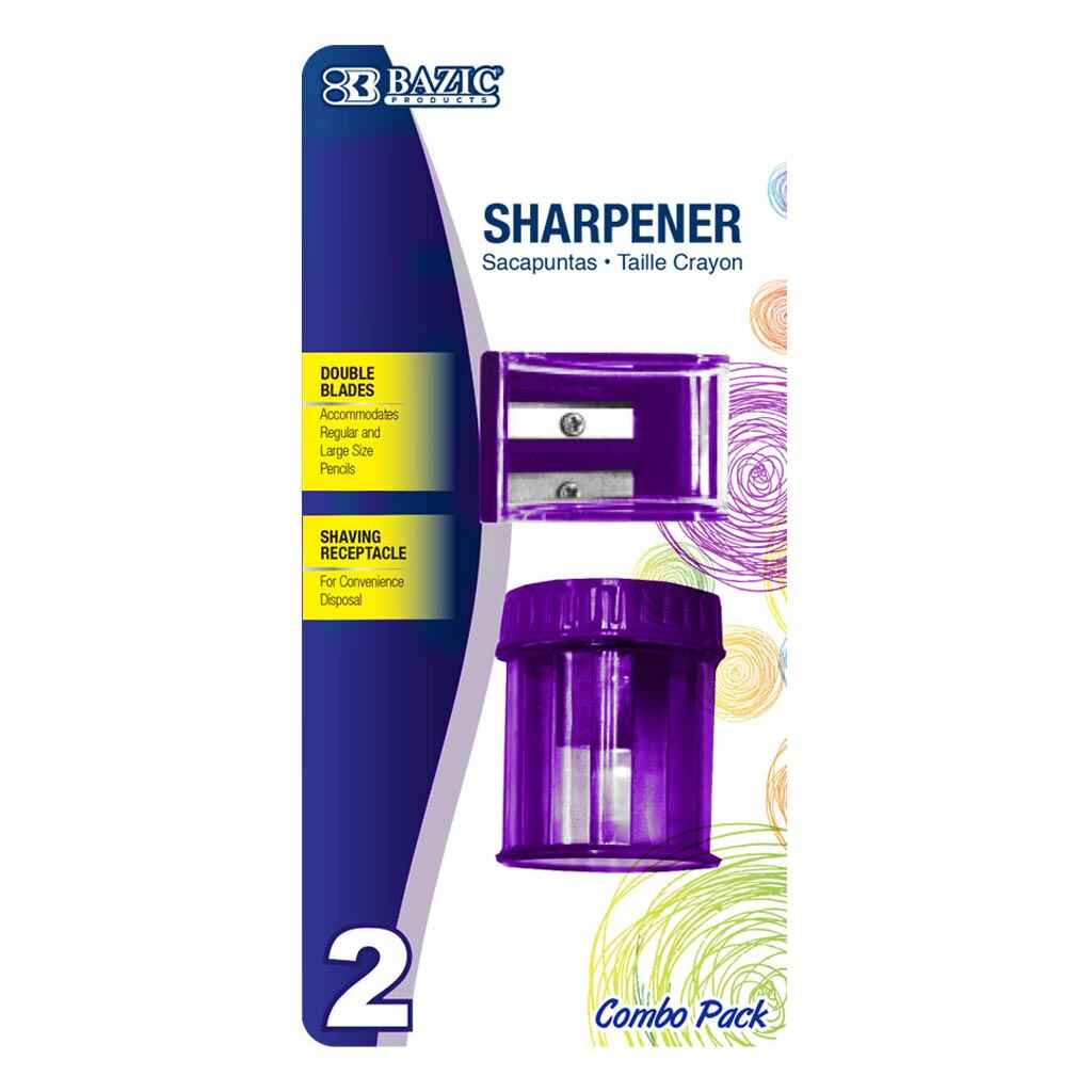 Dual Blades Square Sharpener with Receptacle + Round Receptacle Sharpener - Image 4