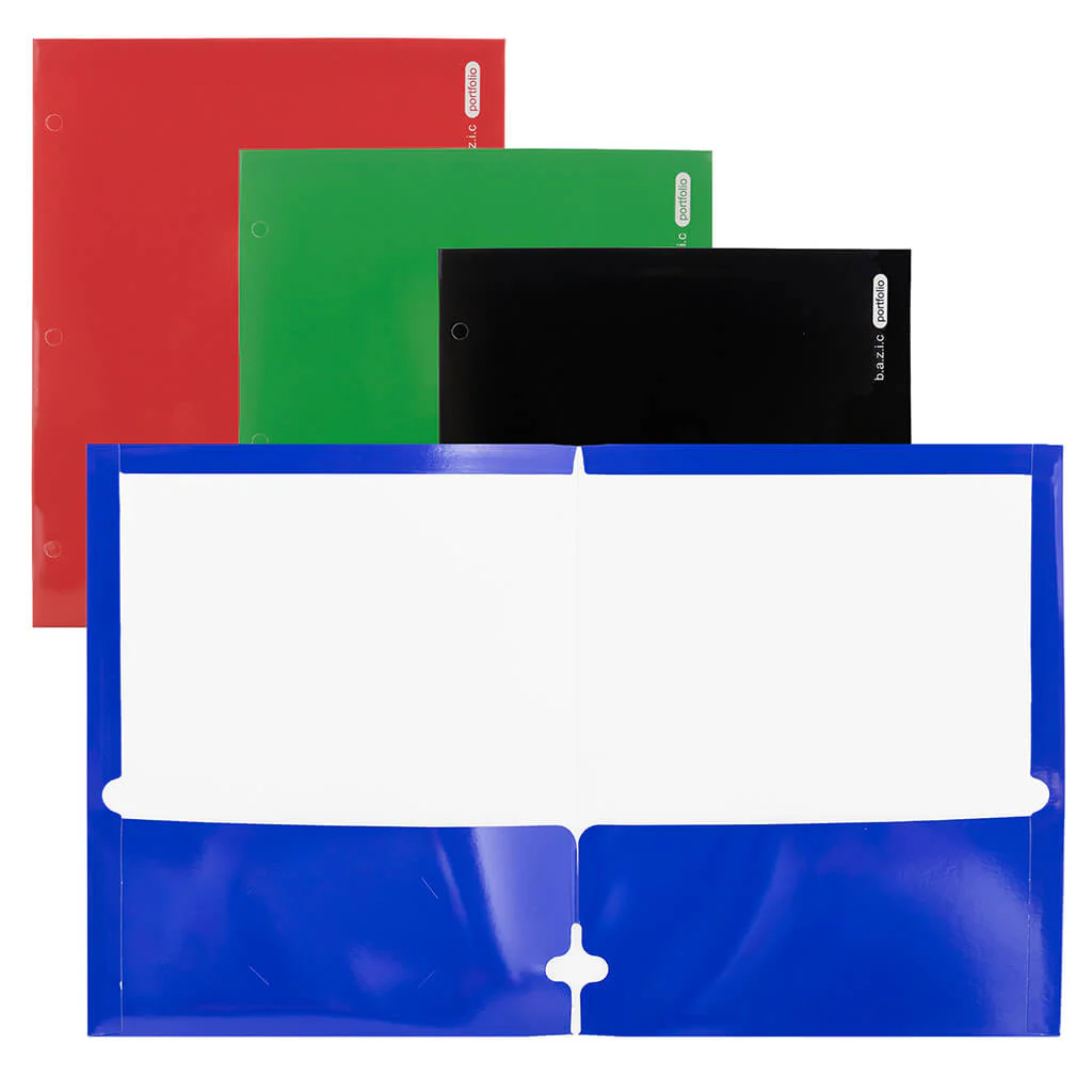 Glossy Laminated Classic Color 2-Pockets Portfolios - Image 2