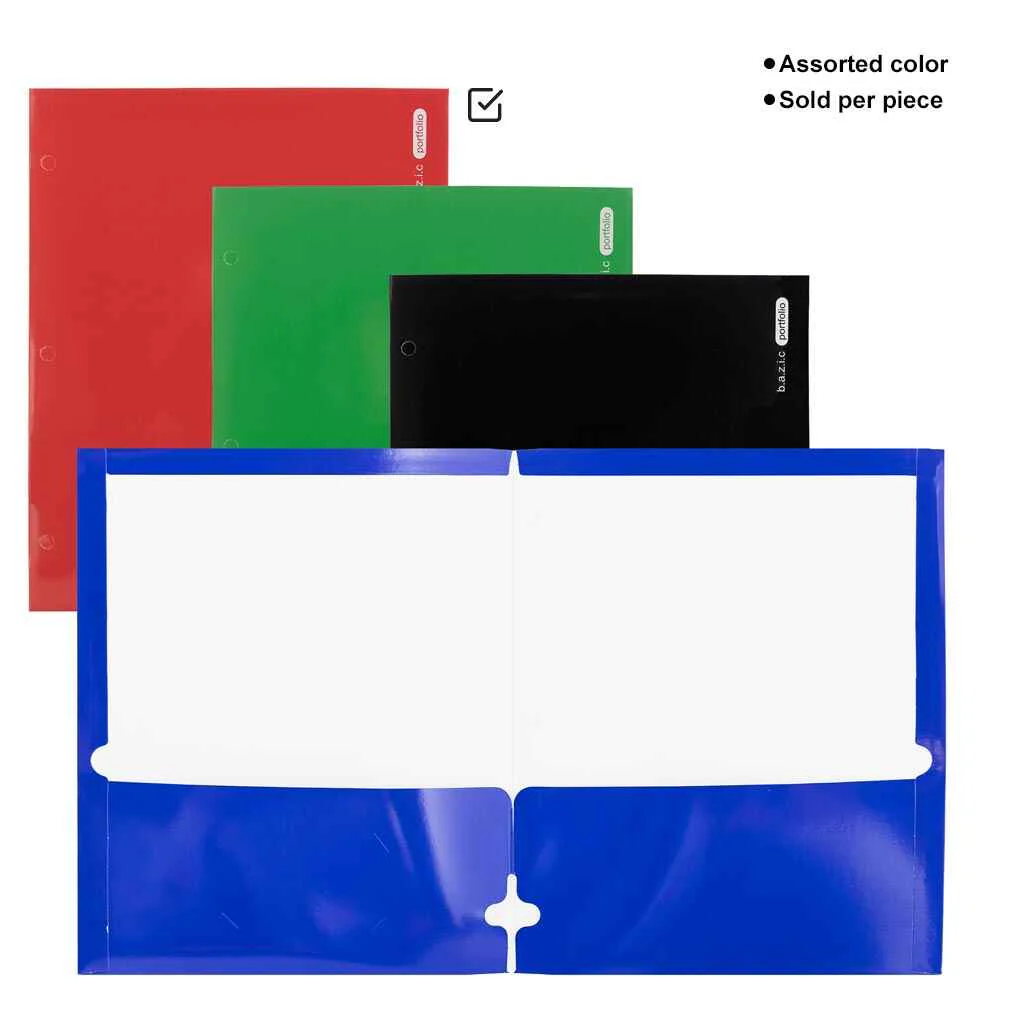 Glossy Laminated Classic Color 2-Pockets Portfolios - Image 4