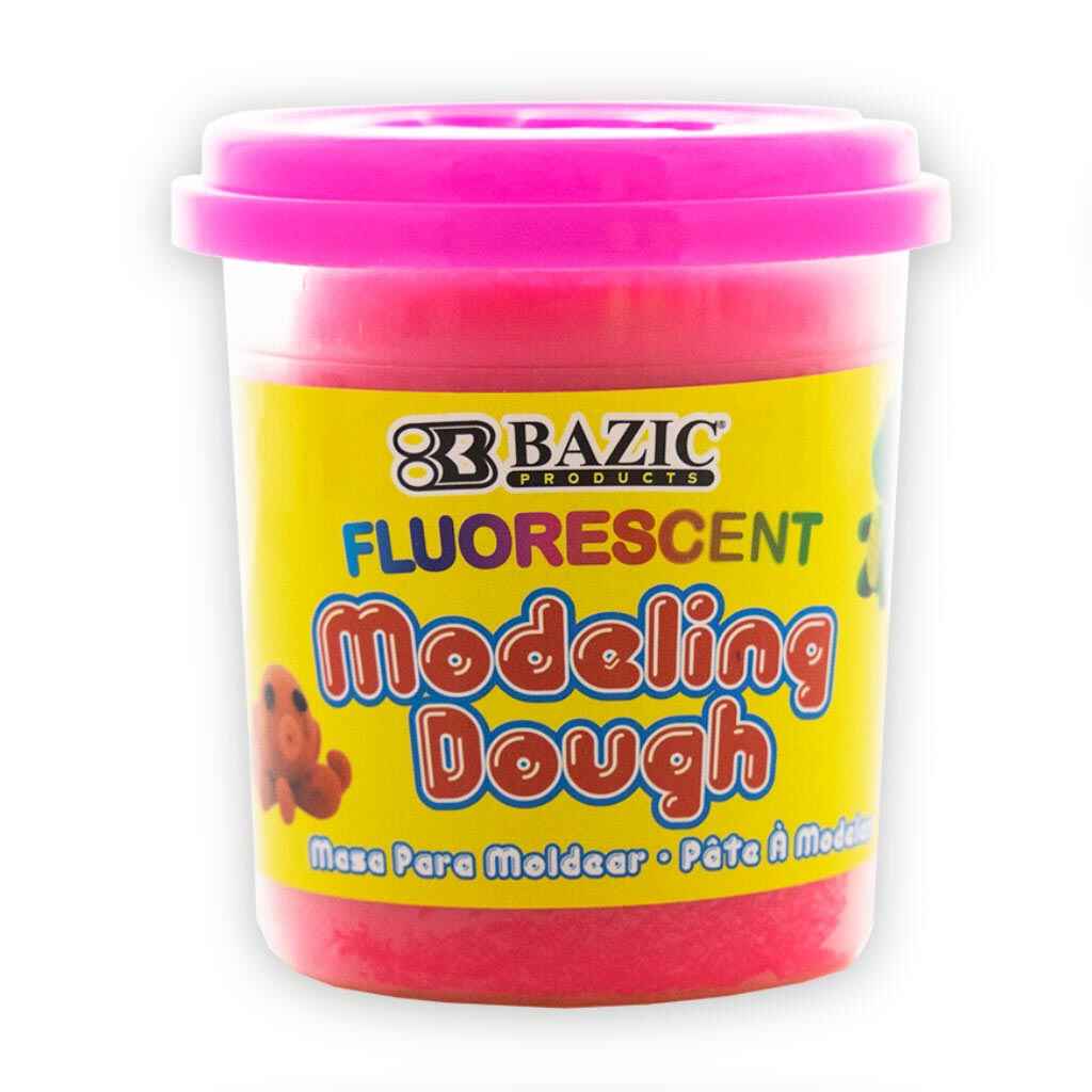 4 Fluorescent Color Modeling Dough, 7.76oz 220g - Image 3