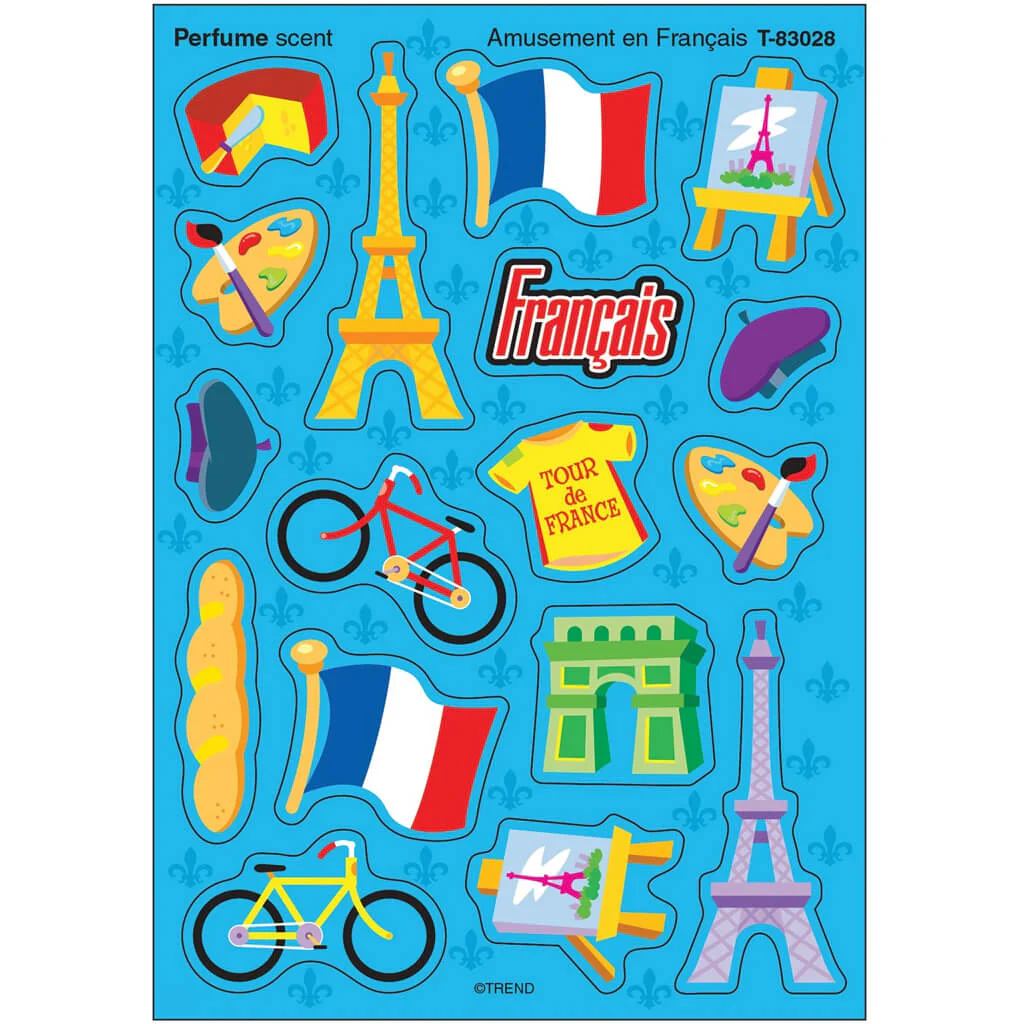Amusement en Francais, Perfume scent Scratch 'n Sniff Stinky Stickers