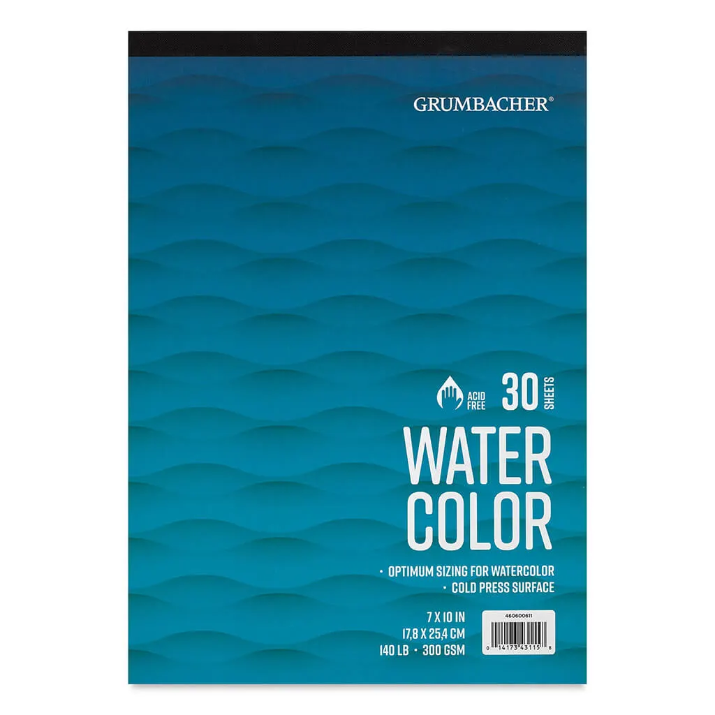 Watercolor Pads, 7" x 10" Tape-Bound - 30 Shts./Pad 140CP