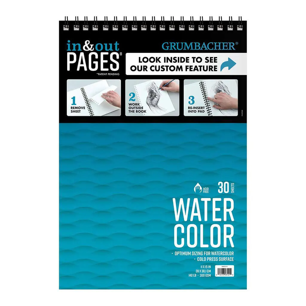 Watercolor Pads, 11" x 15" Top-Wire - 30 Shts./Pad 140CP